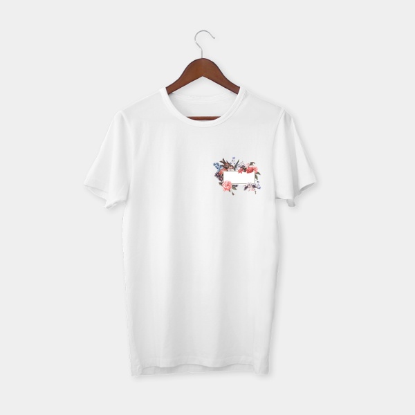 Shagun Çiçekli Beyaz T-shirt