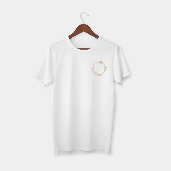 DeBoda Çiçekli Beyaz T-shirt