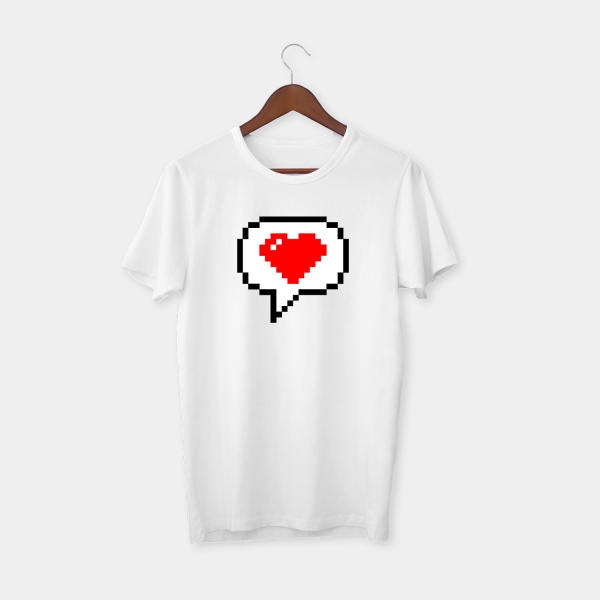 Sessiz Mesaj Kalpli Beyaz T-shirt